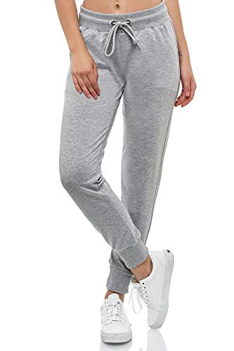 Smith & Solo Women's Jogging Bottoms – Sports Trousers Women Cotton | Sweatpants Slim Fit Casual Trousers Long | Training Trousers Fitness High Waist – Jogger Running Trousers Modern – Grey – Small