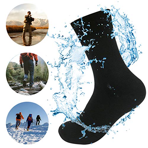 Waterfly Unisex wasserdichte Socken für Damen und Herren Ultraleichte Atmungsaktive Sport Klettern Trekking Wandern Camping Angeln Socken Schwarz XL