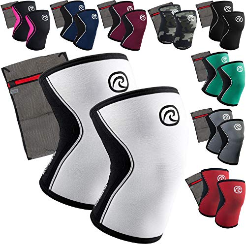 Rehband 5 mm Neopren Kniebandage – Kniestütze als Stück oder Paar + Ziatec Wäschenetz Kniebandage-Krafttraining, Größe:L – 1 Paar, Farbe:schwarz