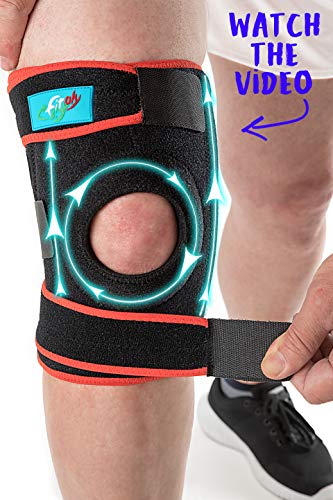 FitFitaly Orthopädische Kniebandage für Patella, Meniskus und Bänder – Verstellbarer Knieschutz für Sport