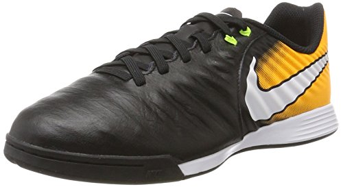 Nike Unisex-Kinder Fußballschuhe Fußballschuhe Jr. TiempoX Ligera IV IC, Schwarz (Black/white/laser Orange/volt), 36.5 EU