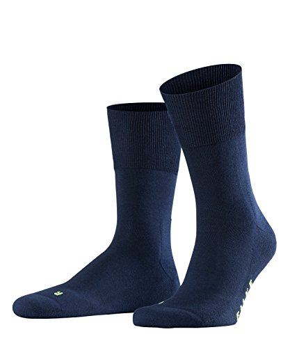 FALKE Unisex Run Ergo Unisex Baumwoll Strümpfe Einfarbig 1 Paar Socken, Blau (Marine 6120), 39-41 EU