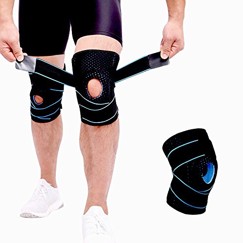 Kniestütze für Arthritis ACL und Meniskusriss, Kniebandage entlastet das Kniegelenk und aegen Knieschmerzen, Knieorthese für Damen Herren (Blau, Single)